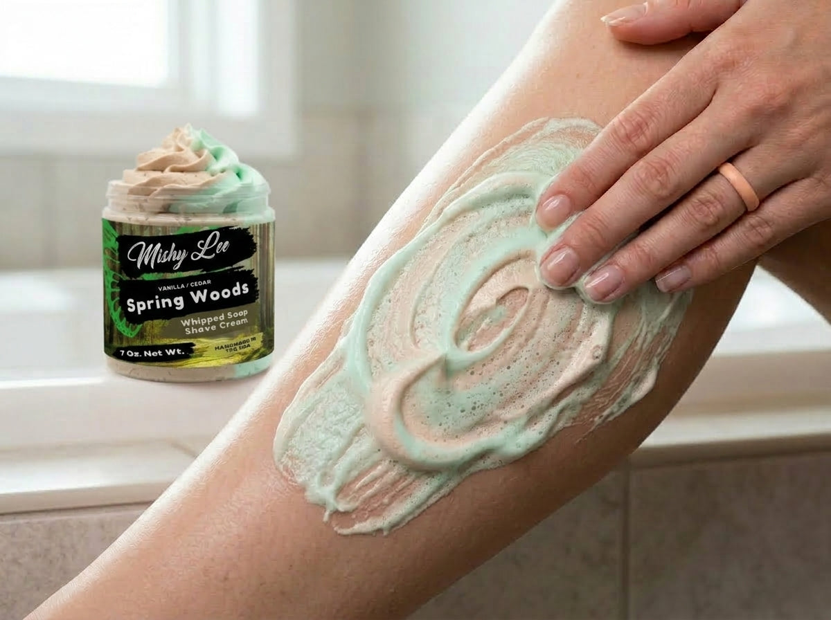 Crème fouettée et crème à raser Spring Woods