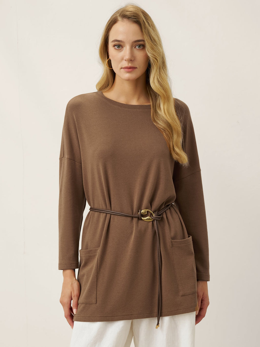 Ceinture en cuir recyclé, accessoire de taille polyvalent AURELIA