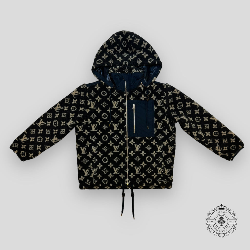 Blouson en polaire marron Louis Vuitton Monogram