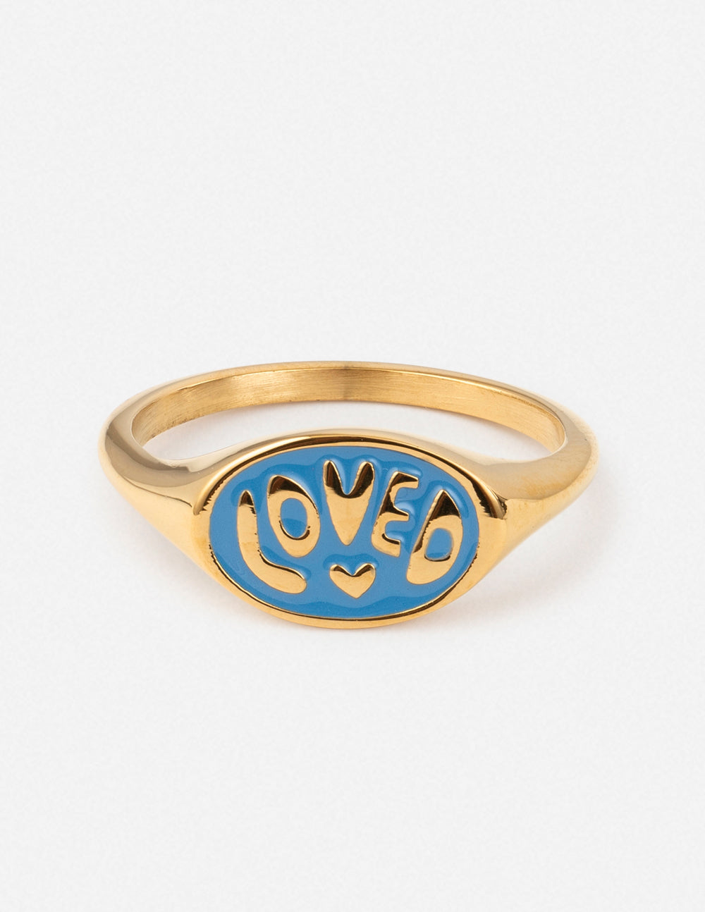 Bague sigillaire ovale aimée