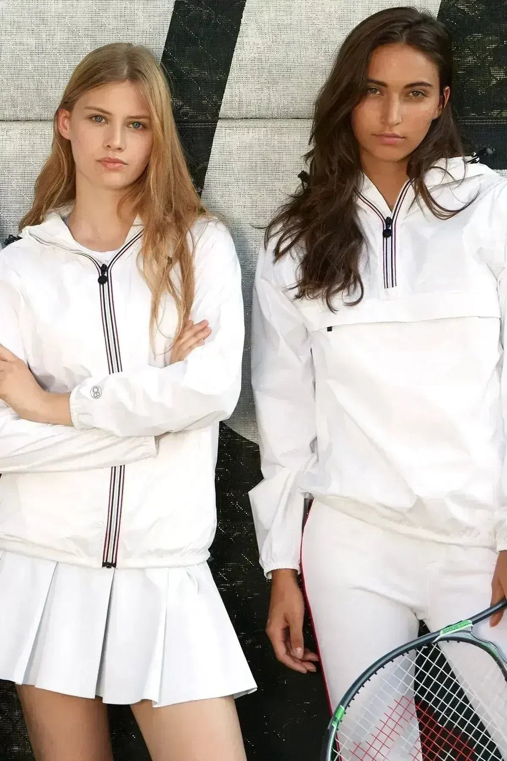 Imperméable coupe-vent blanc compressible avec fermeture éclair au quart