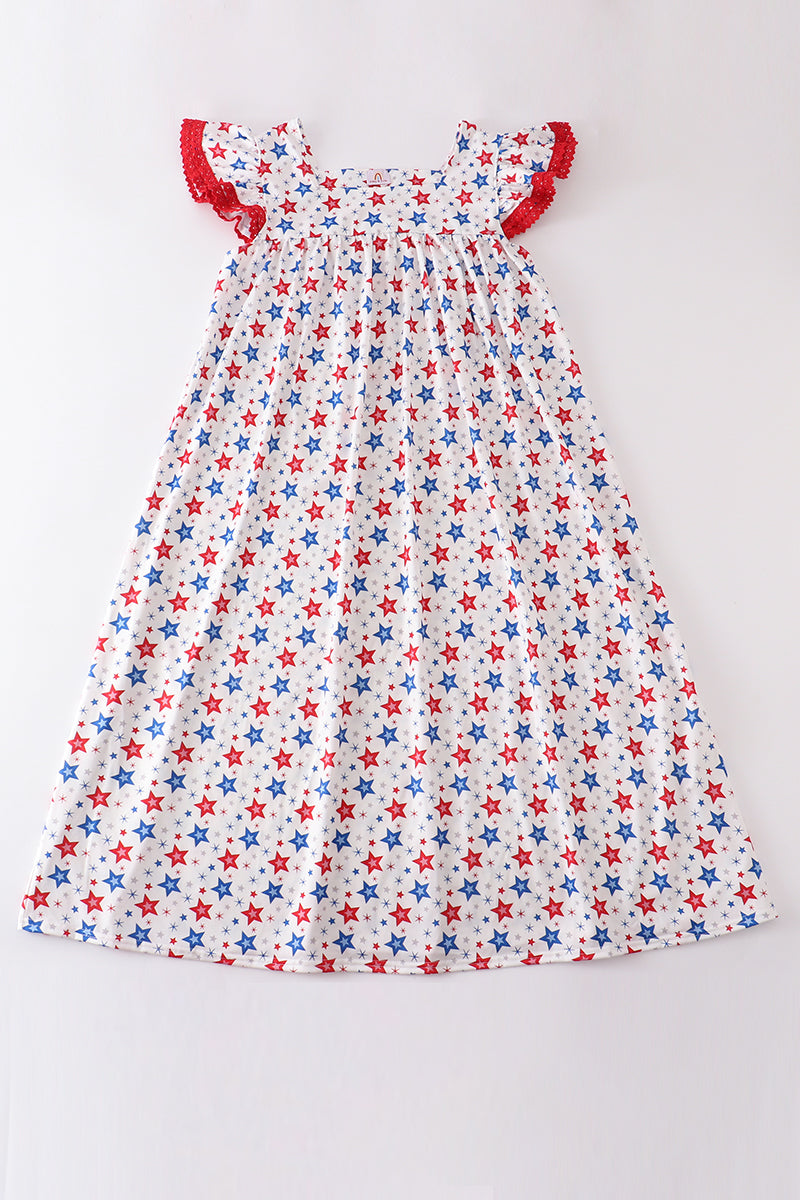 Robe femme à imprimé étoile patriotique rouge