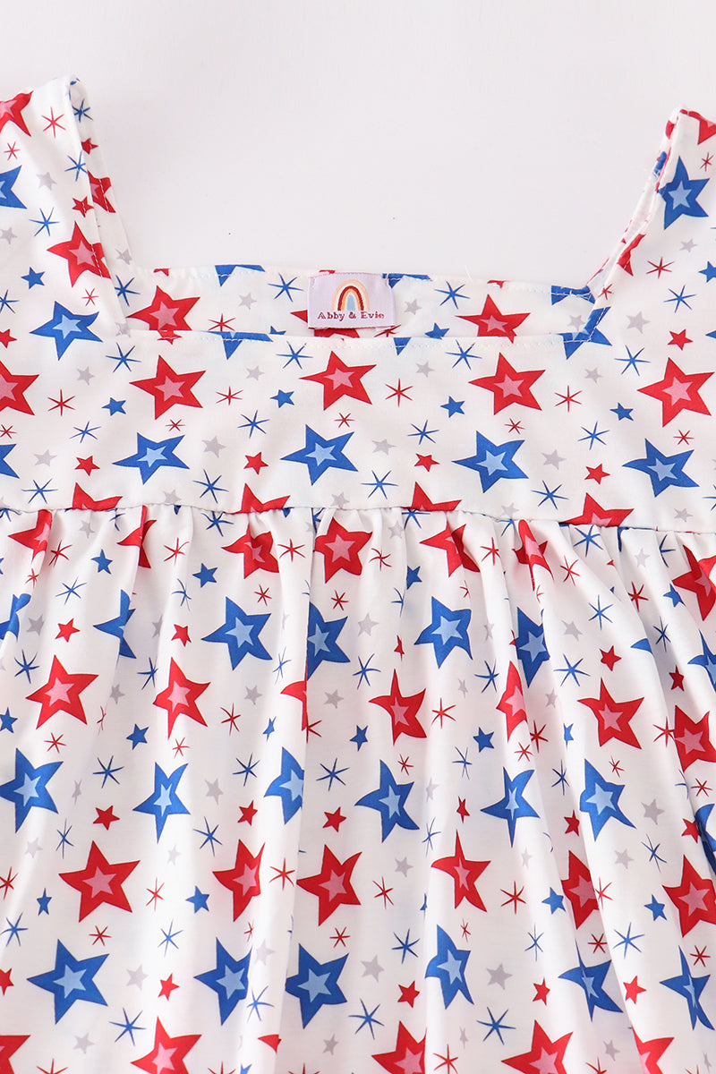 Robe femme à imprimé étoile patriotique rouge