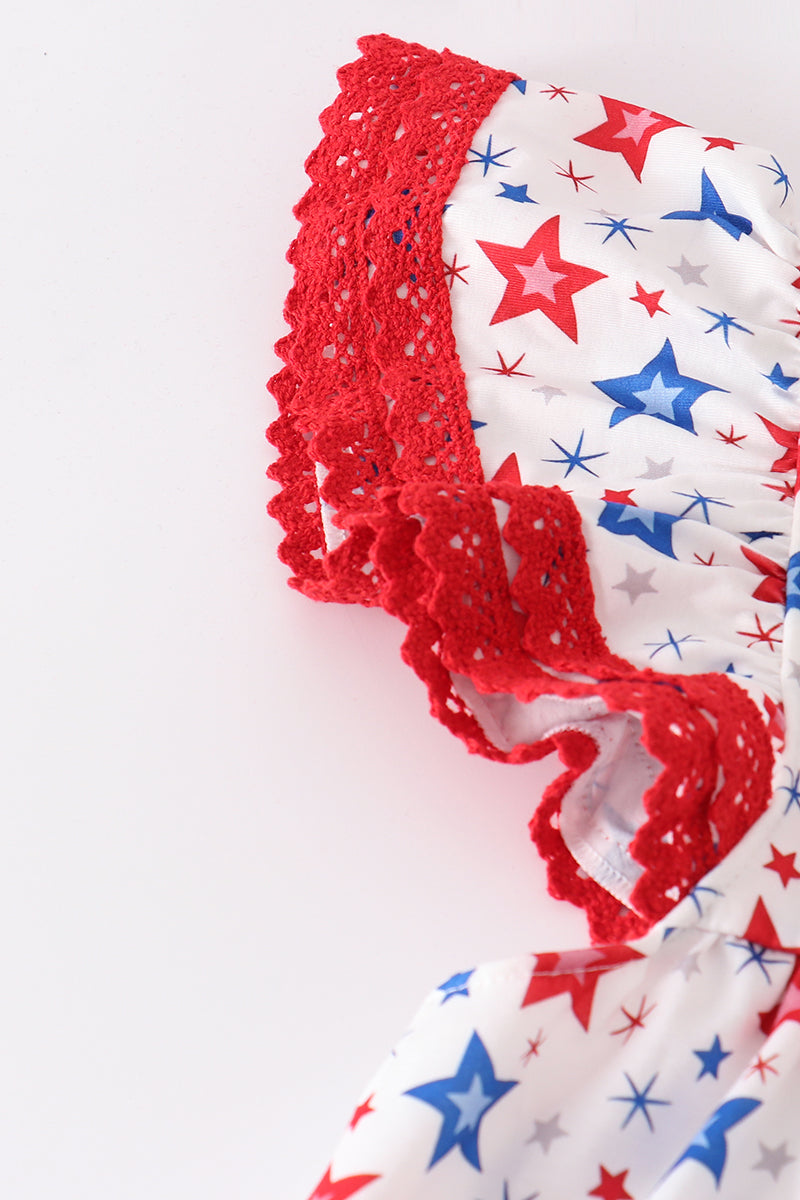 Robe femme à imprimé étoile patriotique rouge