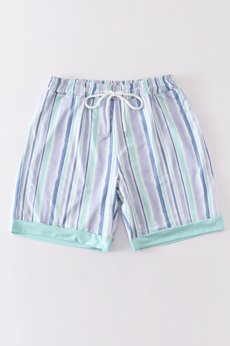 Maillot de bain homme rayé bleu