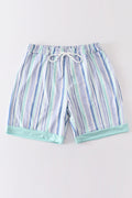 Maillot de bain homme rayé bleu