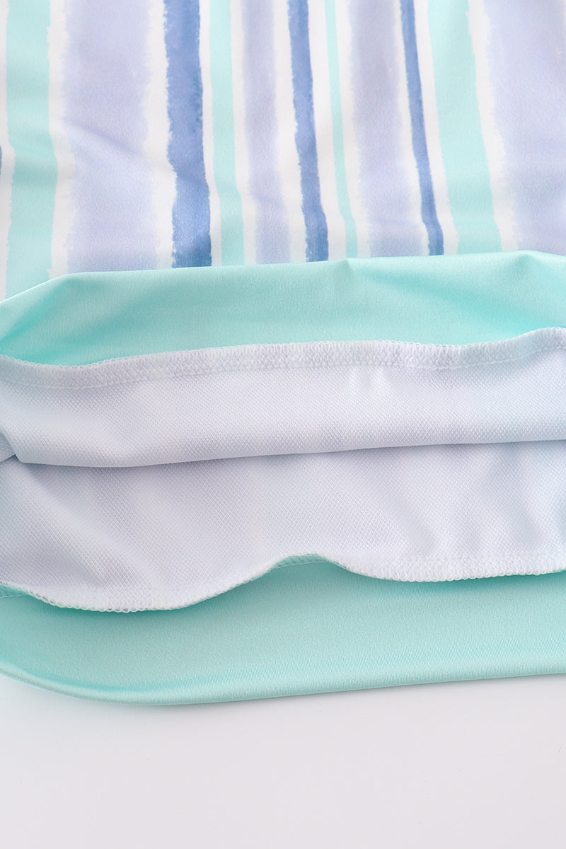 Maillot de bain homme rayé bleu