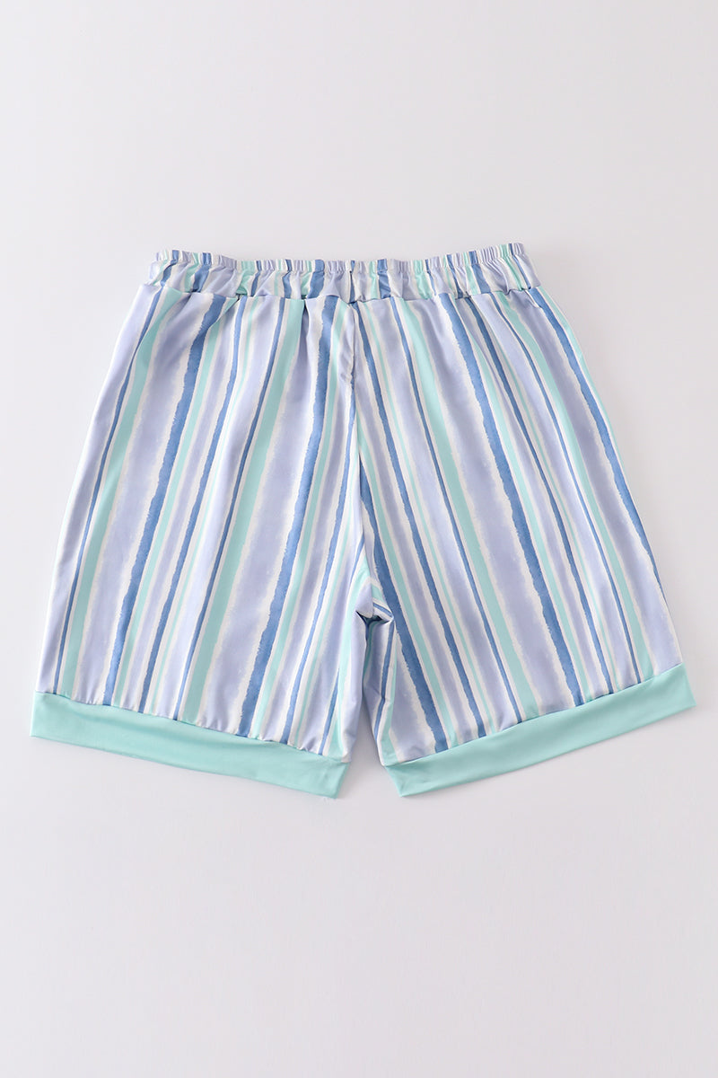 Maillot de bain homme rayé bleu