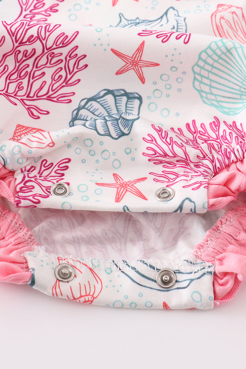 Bubble brodé coquillage rose