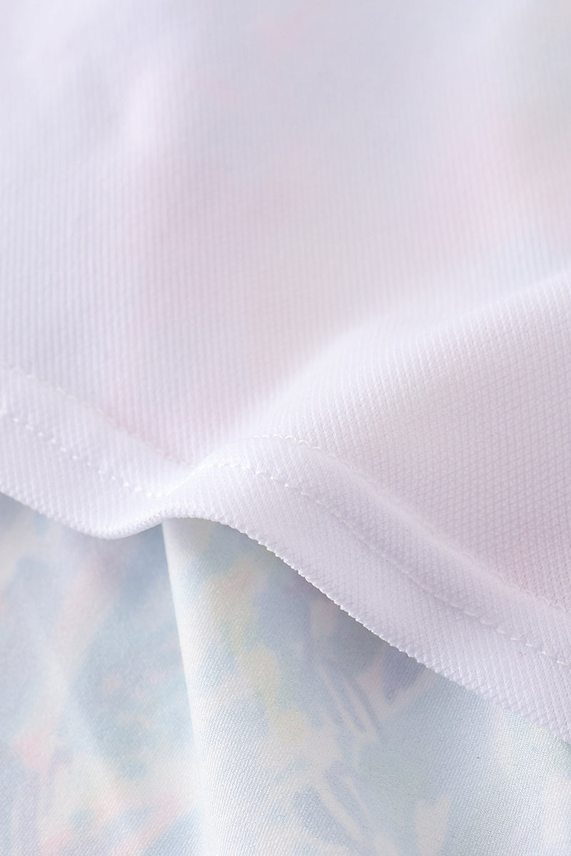 Maillot de bain papa arc-en-ciel menthe éclaboussures