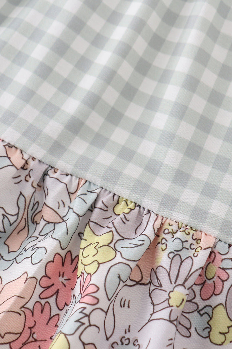 Robe vichy maman et moi harmonie florale pastel sauge