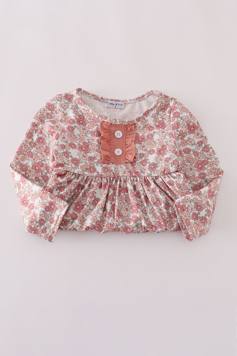 Robe assortie mère-fille à imprimé fleuri