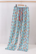 Pantalon de pyjama homme à motif personnage Noël bleu