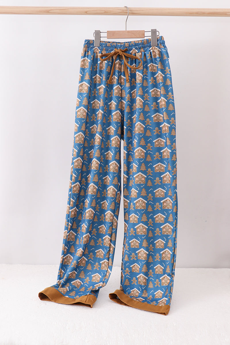 Pantalon de pyjama homme en pain d'épices marine