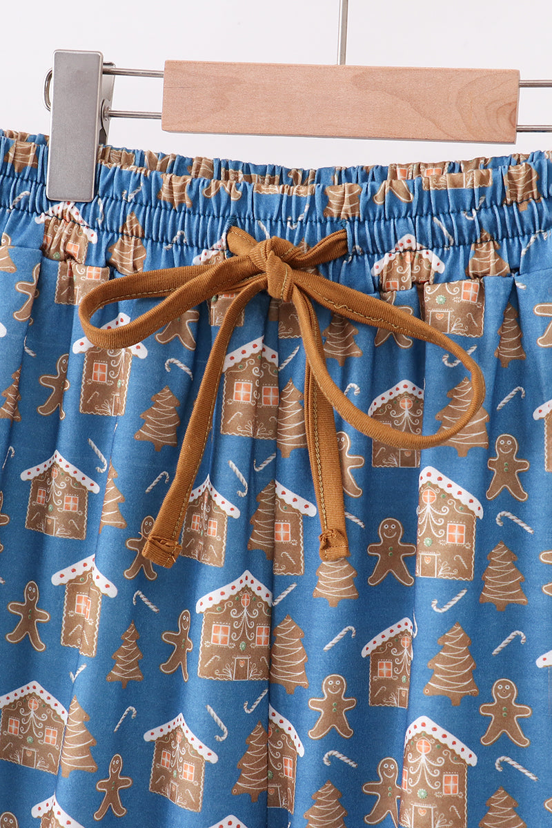 Pantalon de pyjama homme en pain d'épices marine