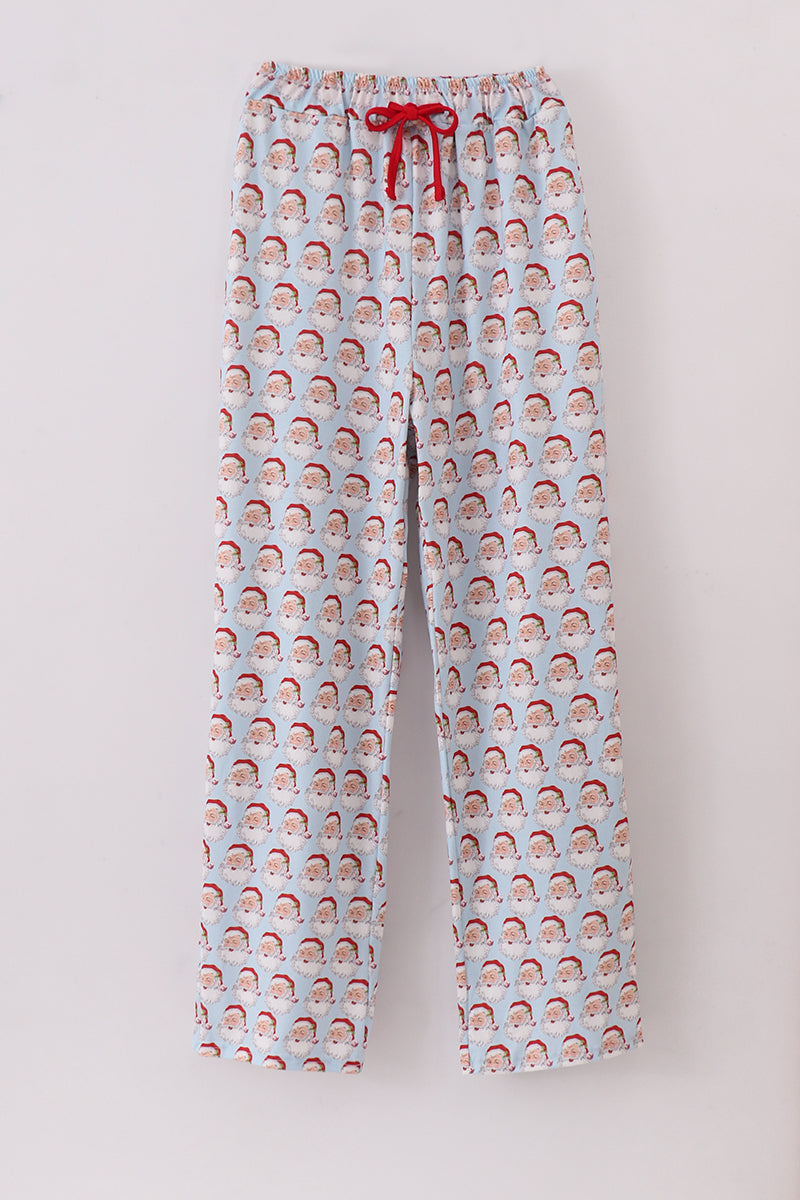 Pantalon de pyjama homme Père Noël bleu de Noël