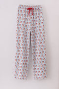 Pantalon de pyjama homme Père Noël bleu de Noël