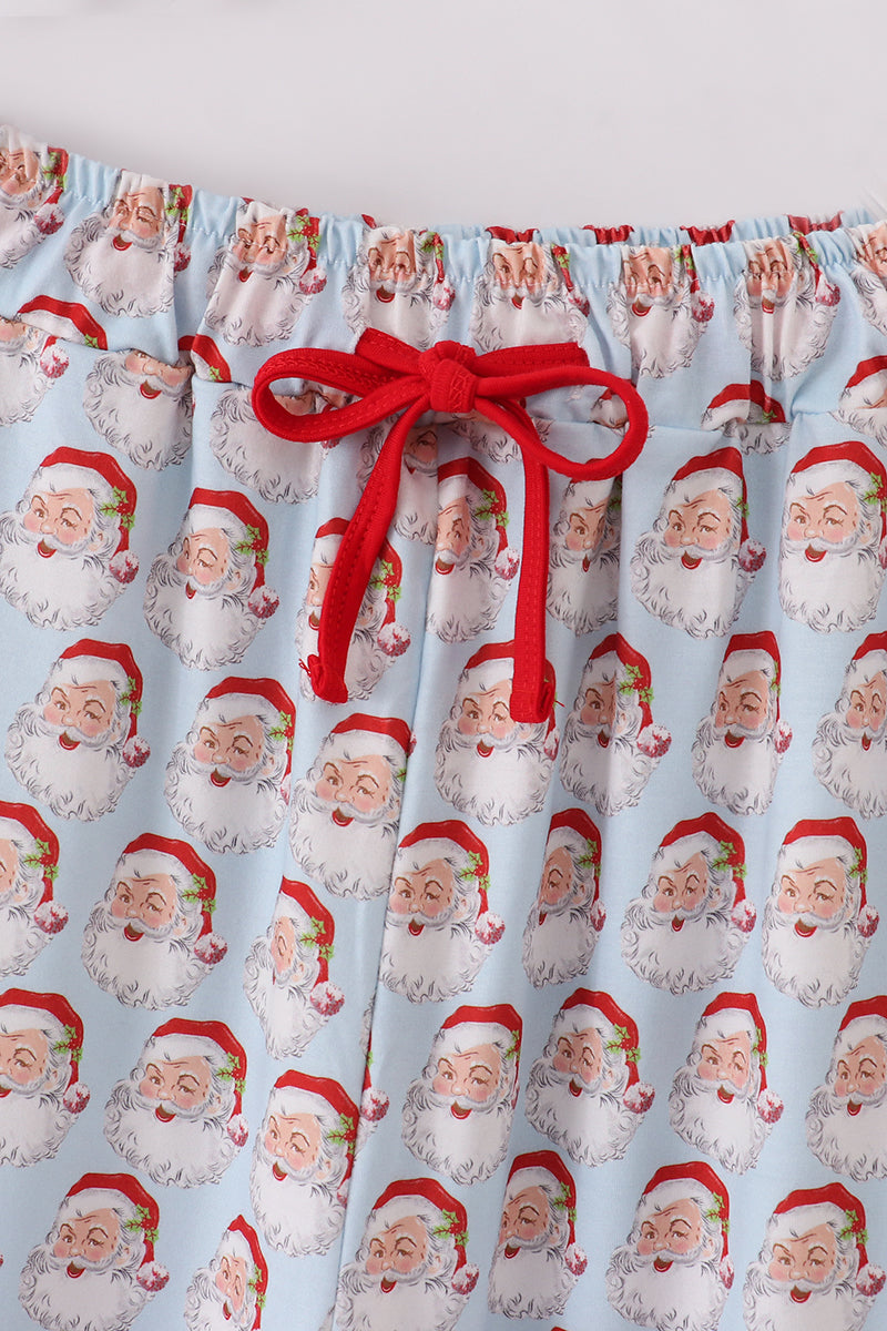 Pantalon de pyjama homme Père Noël bleu de Noël