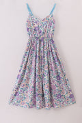 Robe femme florale violette