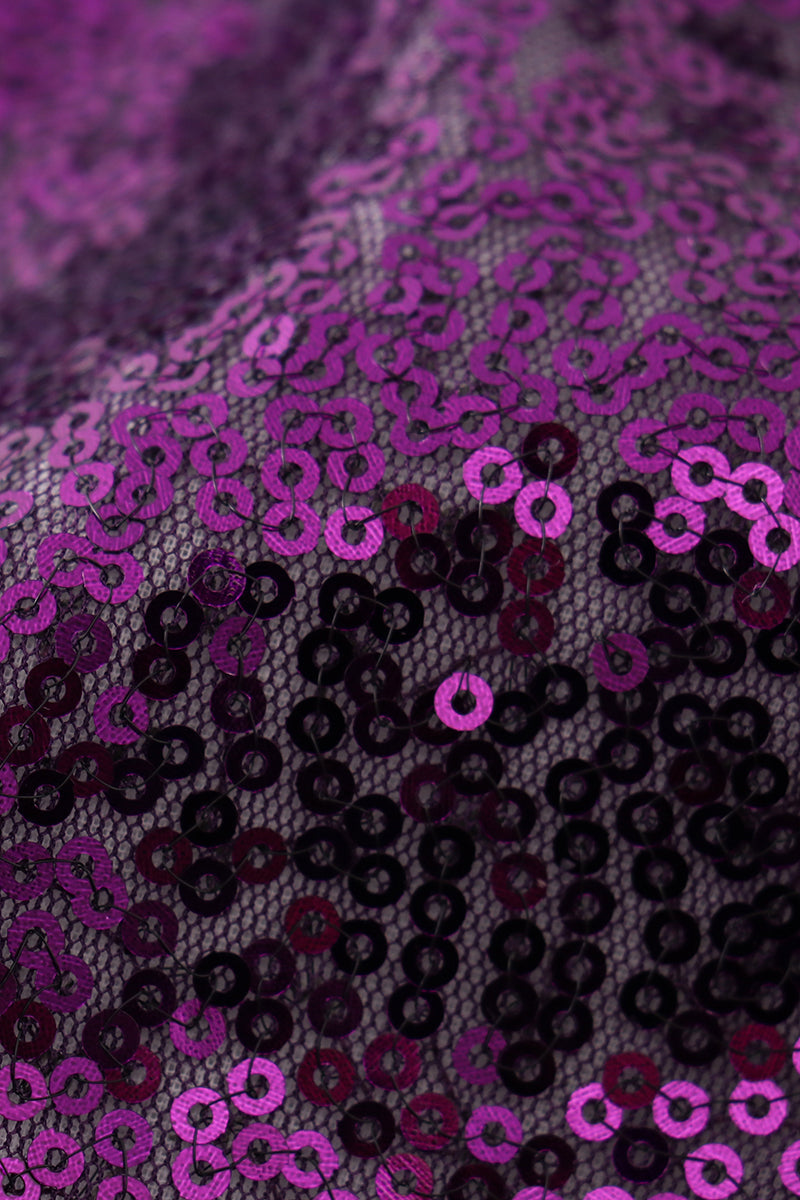 Jupes-shorts à paillettes violettes Mardi Gras mère-fille