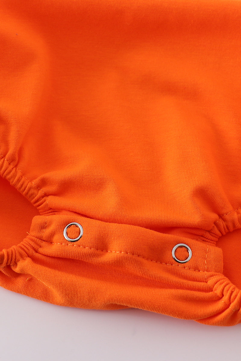 Barboteuse bébé brodée orange Clemson