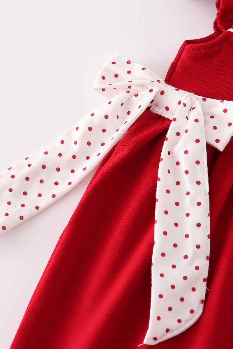 Robe brodée rouge Sooners pour fille