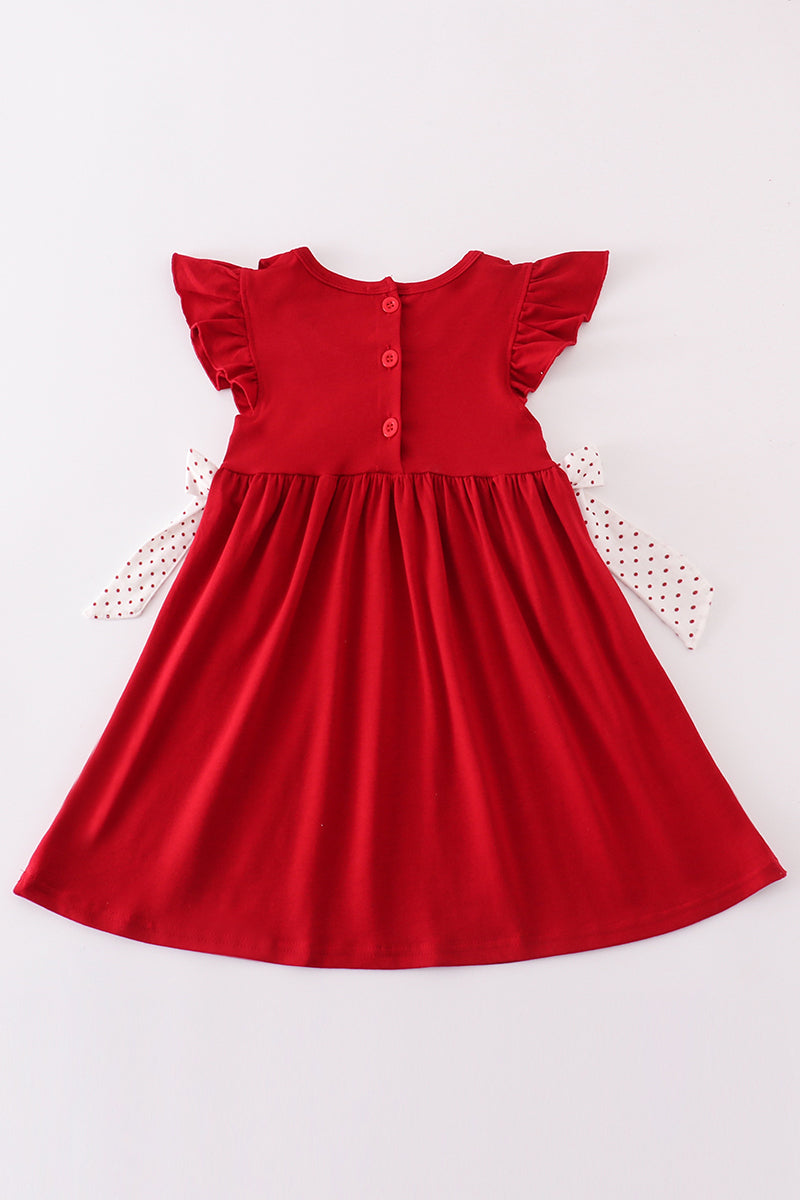 Robe brodée rouge Sooners pour fille