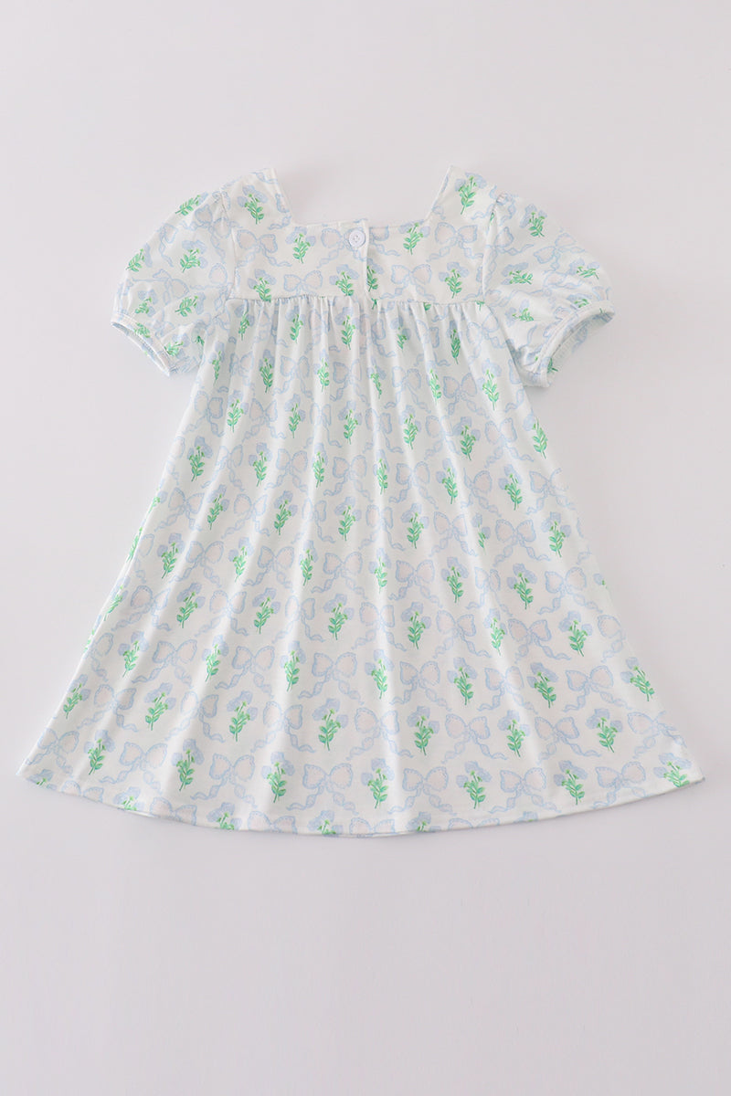 Robe mère-enfant à imprimé feuilles vertes