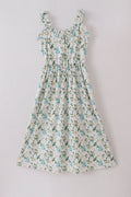 Robe de maternité verte à imprimé floral