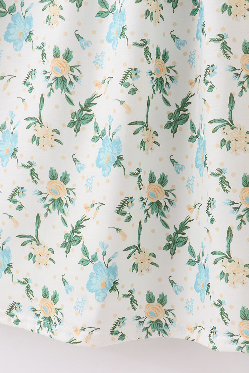 Robe de maternité verte à imprimé floral