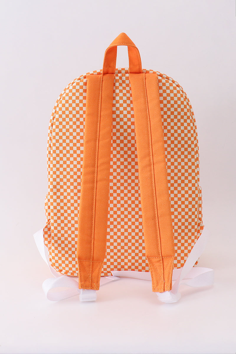 Sac à dos à volants à carreaux brodé Orange Tennessee