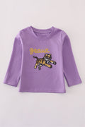Haut à sequins violet doré LSU geaux tiger