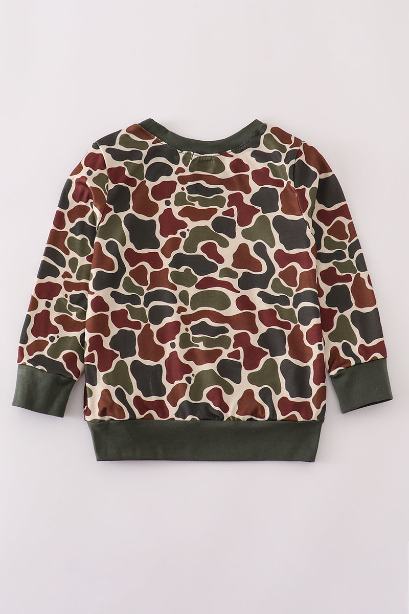 Sweat-shirt camouflage papa et moi