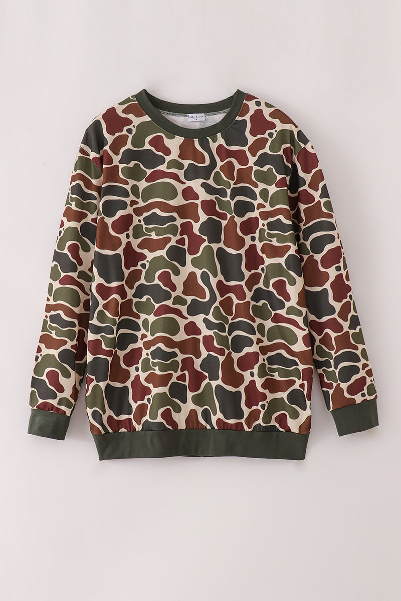 Sweat-shirt camouflage papa et moi