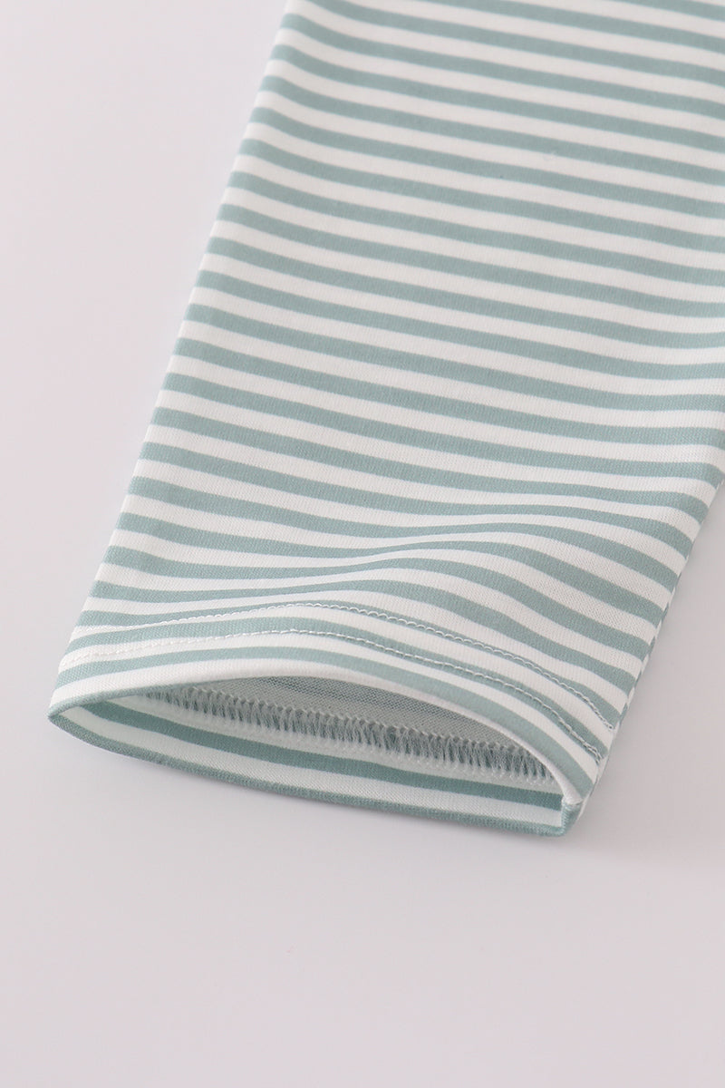 Ensemble pantalon noeud marin rayé sauge