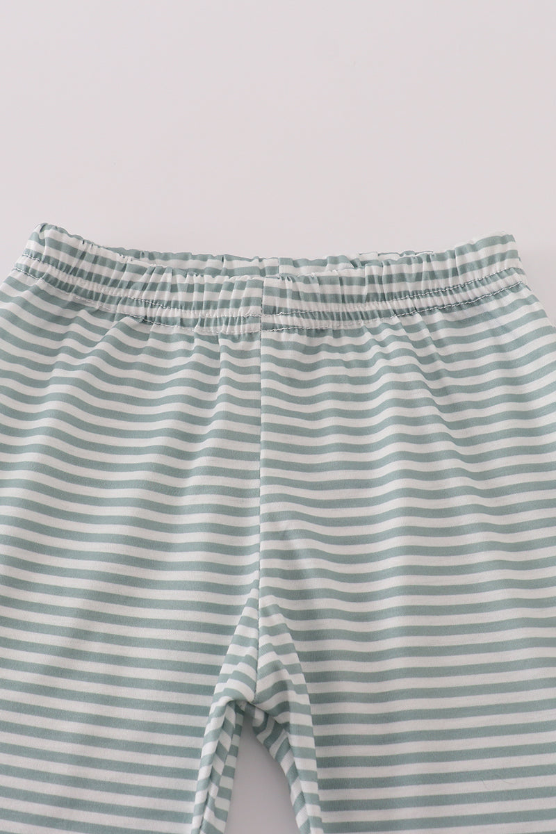Ensemble pantalon noeud marin rayé sauge