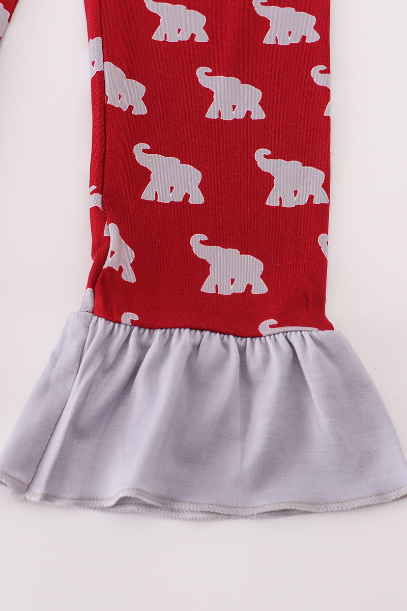 Ensemble pyjama en bambou imprimé éléphant Roll Tide Alabama