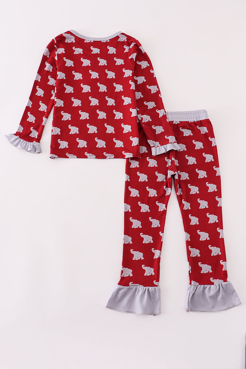 Ensemble pyjama en bambou imprimé éléphant Roll Tide Alabama