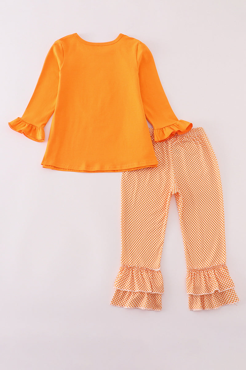 Ensemble pantalon à volants avec appliqué Orange Tennessee Volunteers