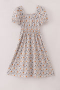 Robe de sorcière imprimée citrouille pour maman
