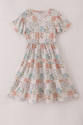 Robe de grossesse à imprimé floral d'automne