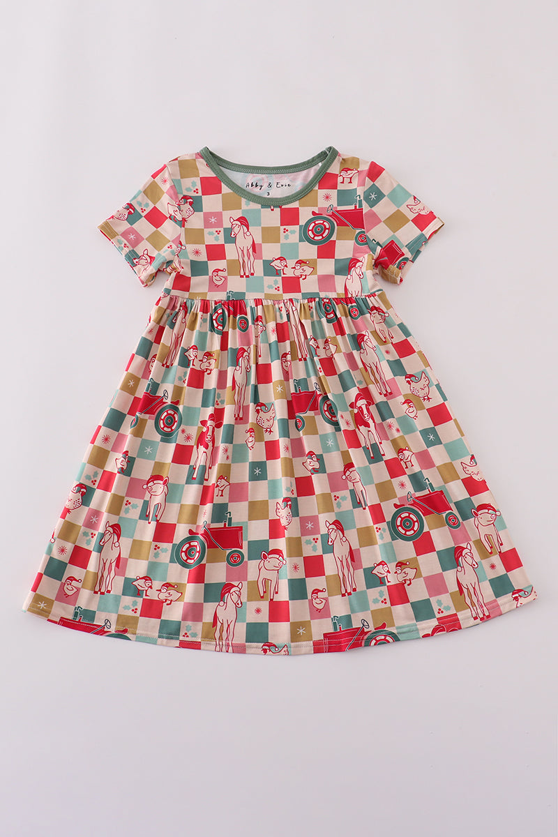 Robe à carreaux en bambou