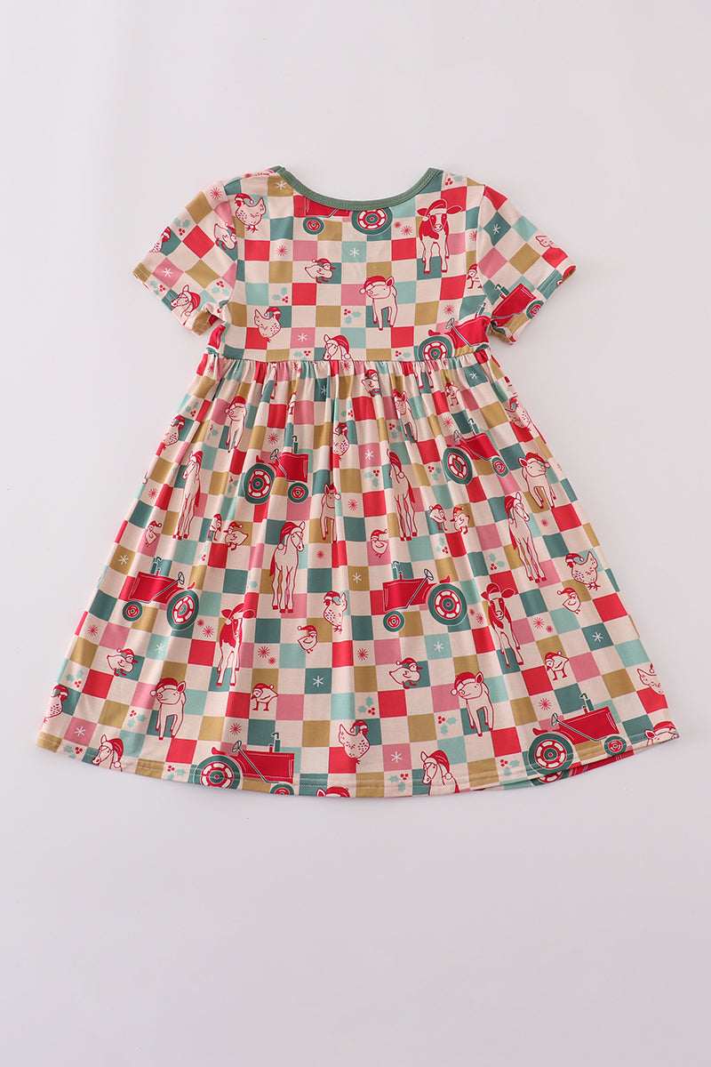 Robe à carreaux en bambou