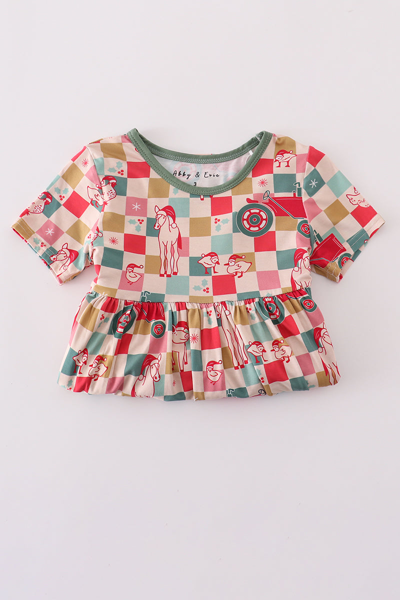 Robe à carreaux en bambou