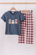 Ensemble pantalon appliqué chiot football marine