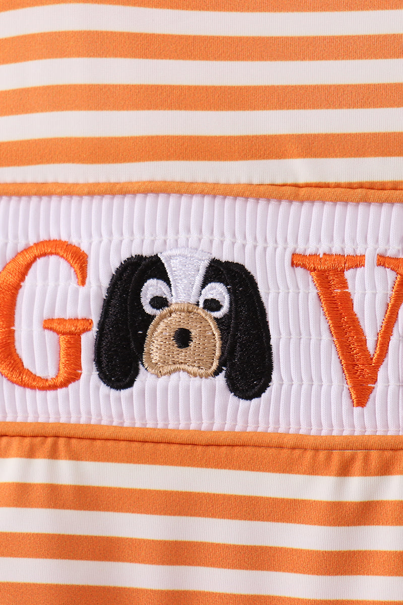 Maillot de bain rayé smocké Tennessee Go vols