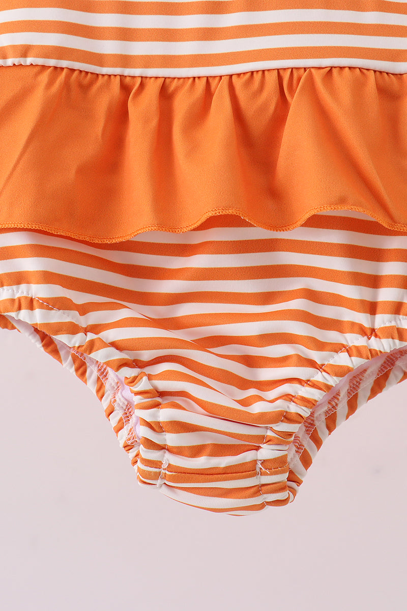 Maillot de bain rayé smocké Tennessee Go vols