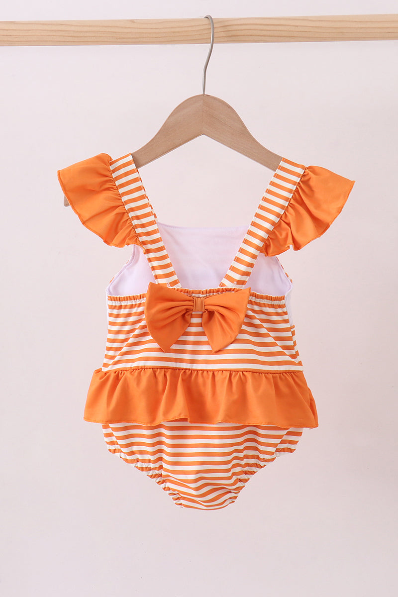 Maillot de bain rayé smocké Tennessee Go vols