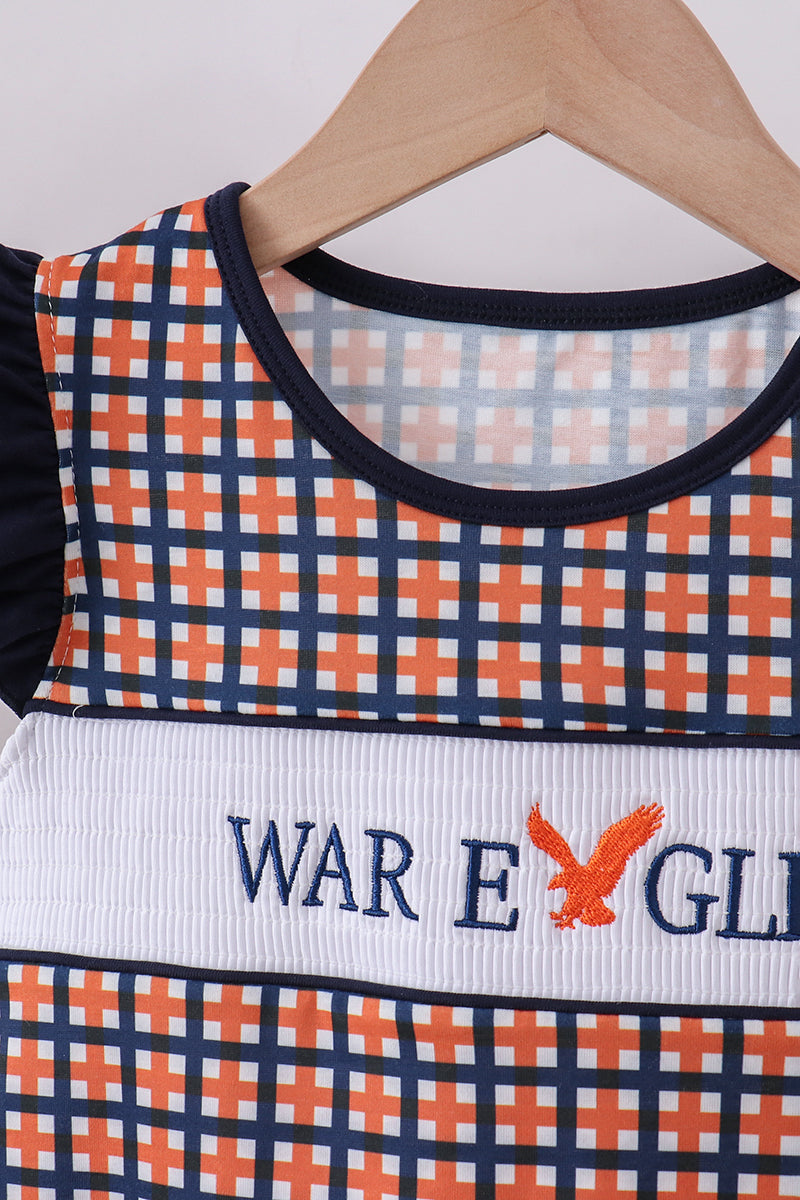 Ensemble short volanté smocké Auburn War Eagle