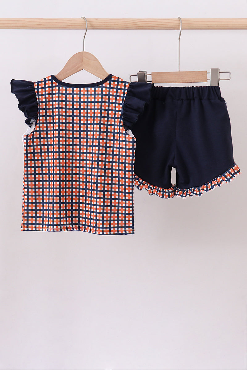 Ensemble short volanté smocké Auburn War Eagle